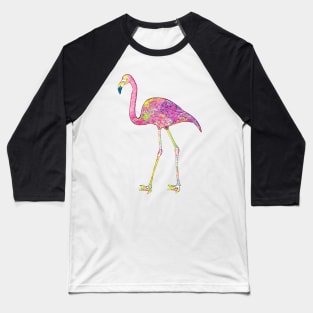 Flamingo Mosaic Baseball T-Shirt